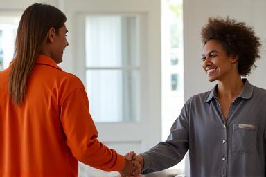 Jayhaulit team completing a successful move, with a satisfied customer